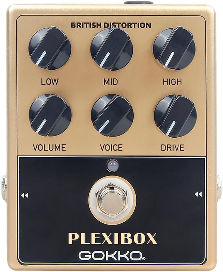 GOKKO AMPLI PEDAL PLEXIBOX GK-36 - All - Analog British Sound Guitar Effects Pedal - Emulates Marshall Amps with 6 - Control Tone Shaping - Image 1